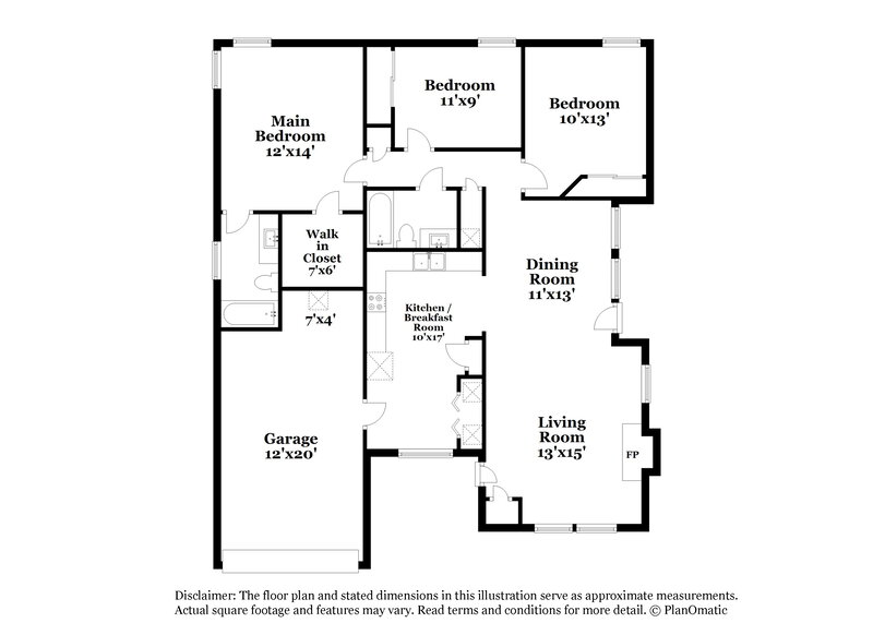 2,600/Mo, 643 Tarragon Way Sw Atlanta, GA 30331 Floor Plan View