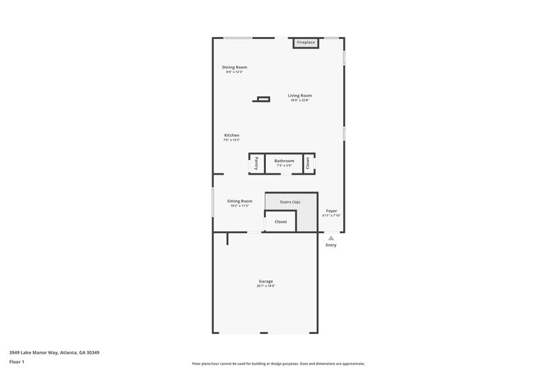 3,260/Mo, 3949 Lake Manor Way Atlanta, GA 30349 Floor Plan View