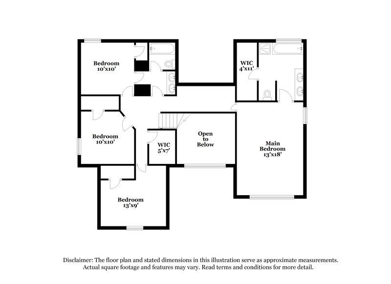 1,995/Mo, 7047 Red Maple Ln Lithonia, GA 30058 Floor Plan View 2
