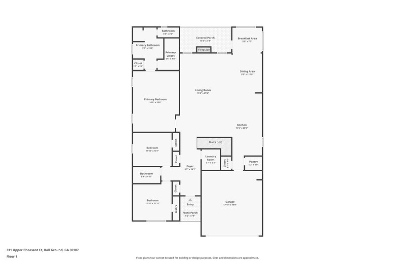 2,080/Mo, 311 Upper Pheasant Ct Ball Ground, GA 30107 Floor Plan View