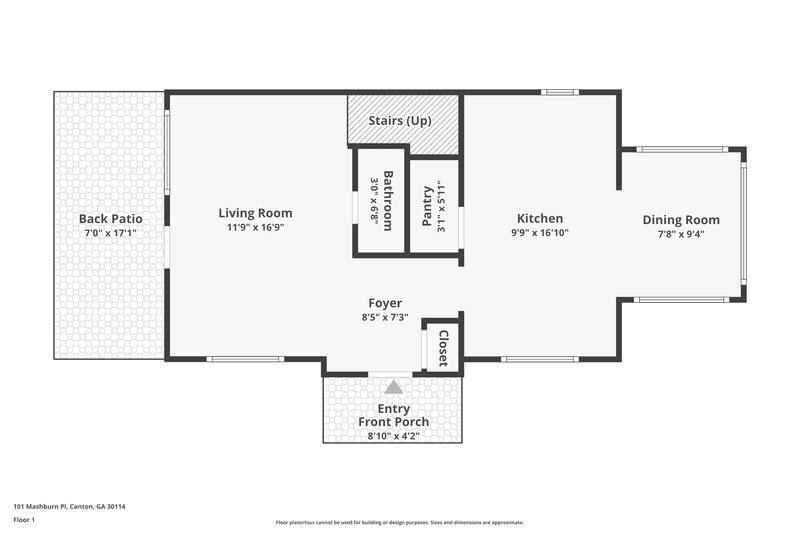 1,500/Mo, 101 Mashburn Pl Canton, GA 30114 Floor Plan View