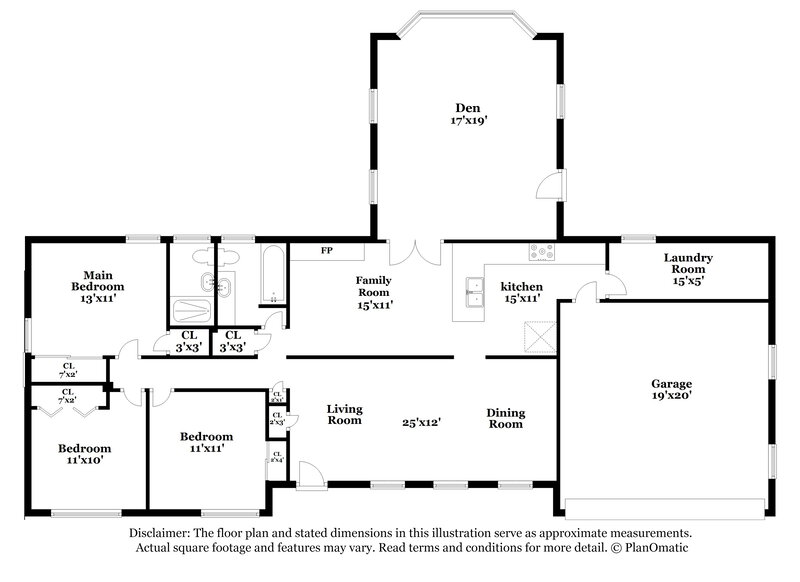 1,915/Mo, 4839 W Lake Way Douglasville, GA 30135 Floorplan View