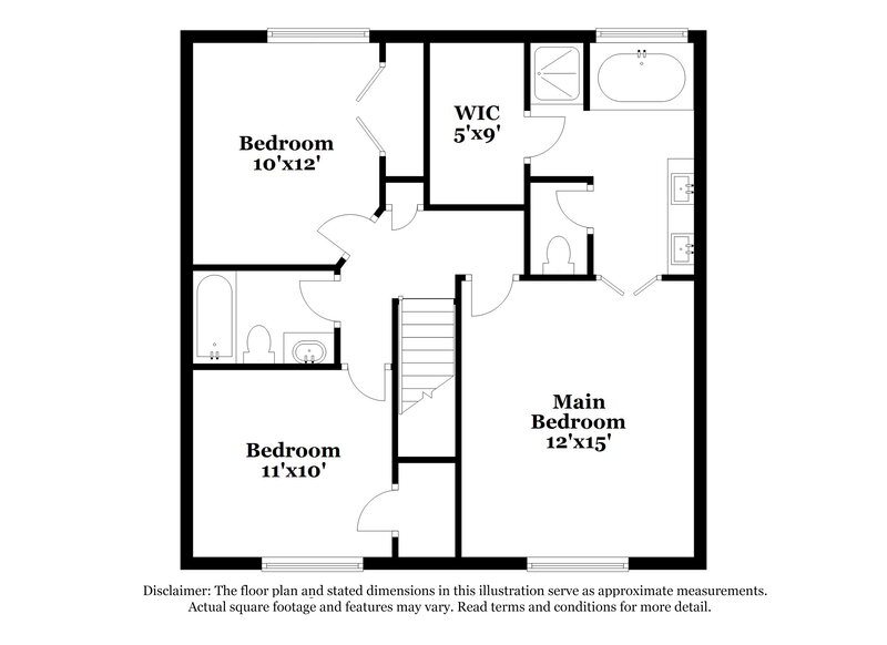 2,140/Mo, 547 Riverbirch Trce Stone Mountain, GA 30087 Floorplan View