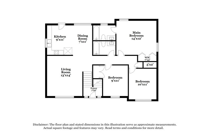 1,950/Mo, 7336 Westwood Ln Douglasville, GA 30134 Floorplan View