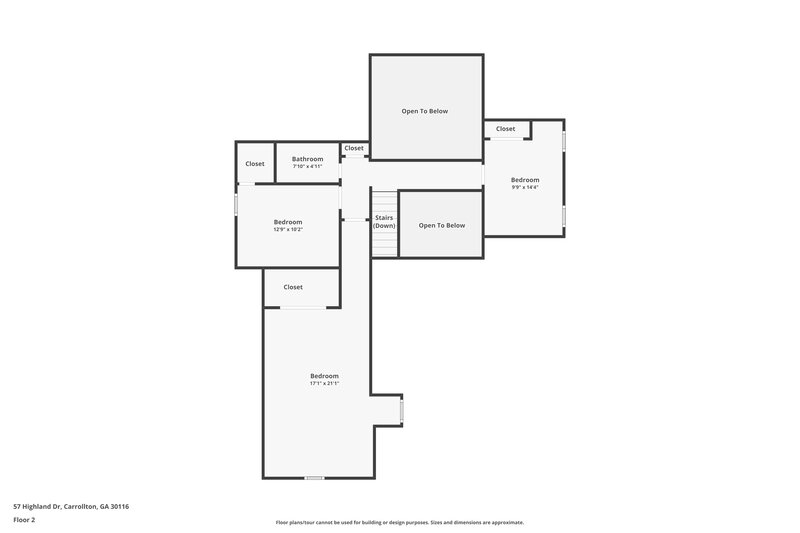 2,260/Mo, 57 Highland Dr Carrollton, GA 30116 Floor Plan View 2