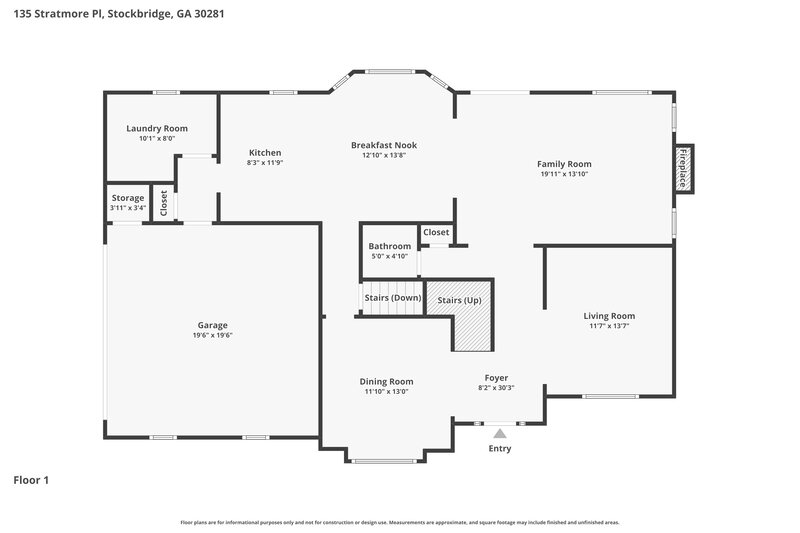 2,710/Mo, 135 Stratmore Pl Stockbridge, GA 30281 Floor Plan View 2