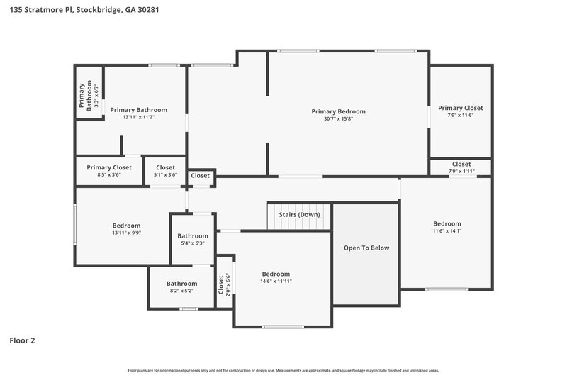 2,710/Mo, 135 Stratmore Pl Stockbridge, GA 30281 Floor Plan View 3