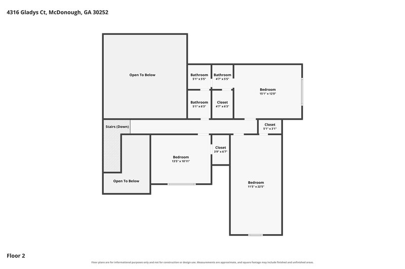2,790/Mo, 4316 Gladys Ct McDonough, GA 30252 Floor Plan View 2