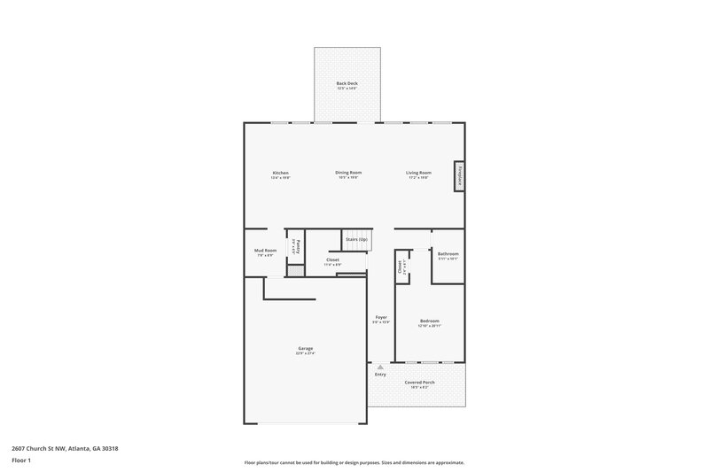 3,610/Mo, 2607 Church St NW Atlanta, GA 30318 Floor Plan View