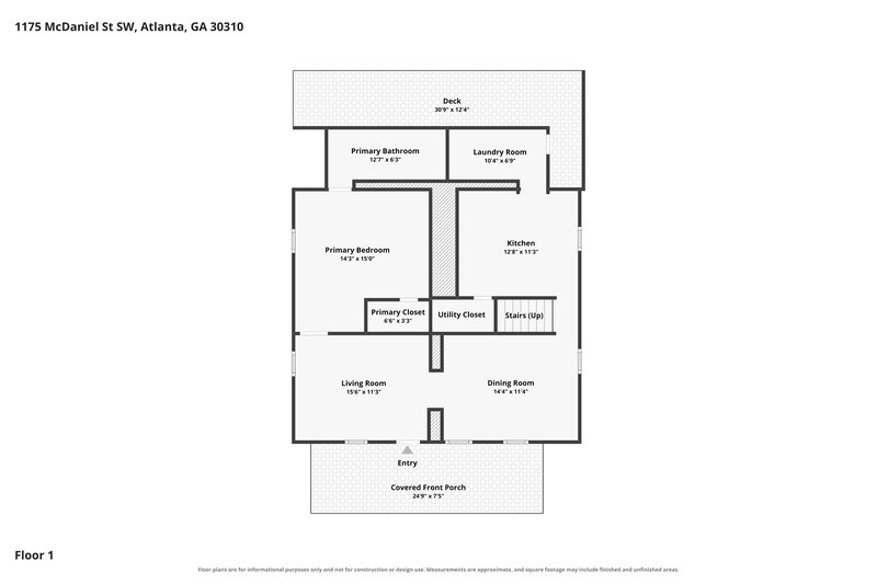 2,295/Mo, 1175 McDaniel St SW Atlanta, GA 30310 Floor Plan View