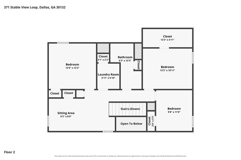 1,965/Mo, 371 Stable View Loop Dallas, GA 30132 Floor Plan View 2