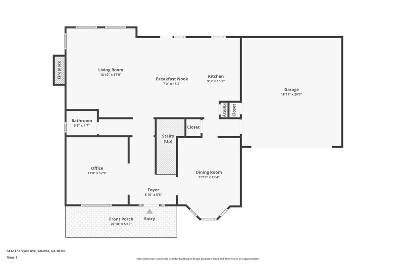 3,530/Mo, 5432 The Vyne Ave Atlanta, GA 30349 Floorplan View