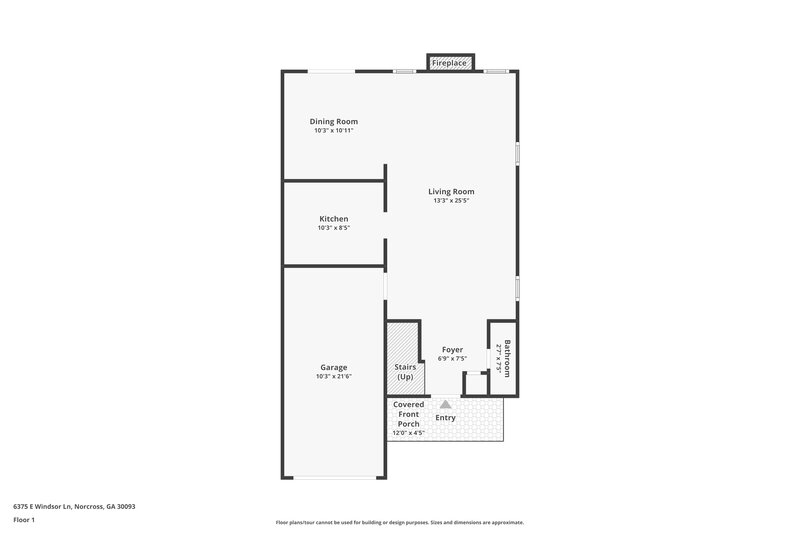 1,950/Mo, 6375 E Windsor Ln Norcross, GA 30093 Floor Plan View