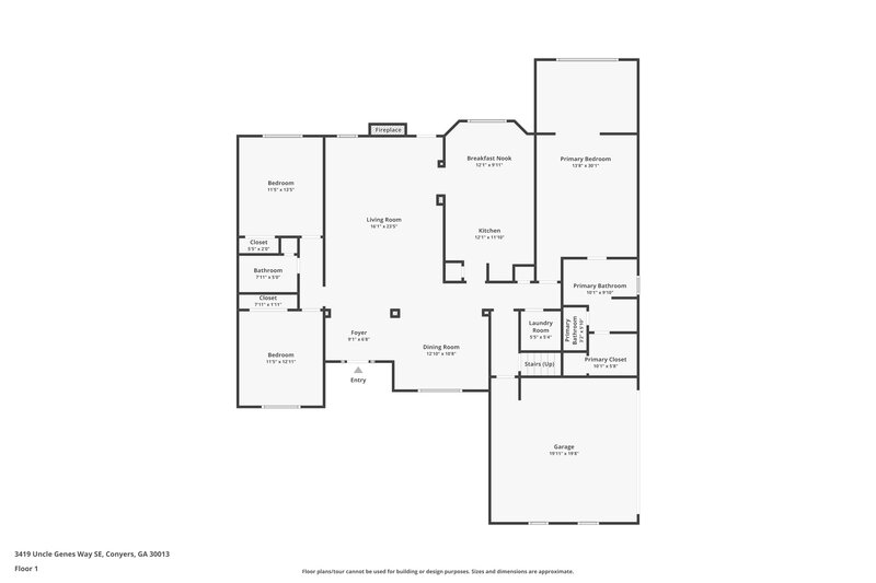 2,320/Mo, 3419 Uncle Genes Way SE Conyers, GA 30013 Floorplan View
