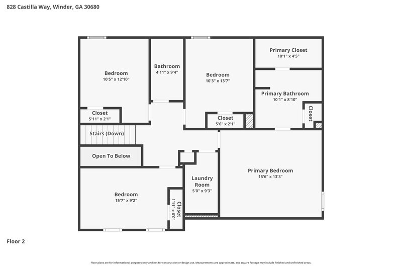 2,080/Mo, 828 Castilla Way Winder, GA 30680 Floor Plan View 3