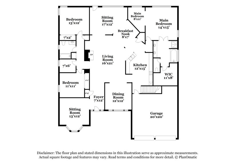 2,290/Mo, 2804 Summit Pkwy SW Atlanta, GA 30331 Floor Plan View