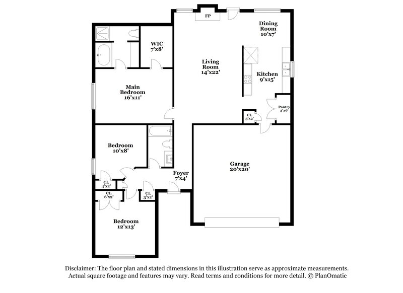 1,665/Mo, 310 Lakeside Pt Covington, GA 30016 Floor Plan View