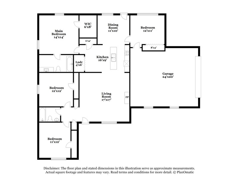 1,885/Mo, 102 Meadow Ct Fairburn, GA 30213 Floor Plan View