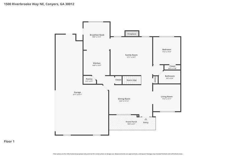 2,920/Mo, 1500 Riverbrooke Way NE Conyers, GA 30012 Floor Plan View