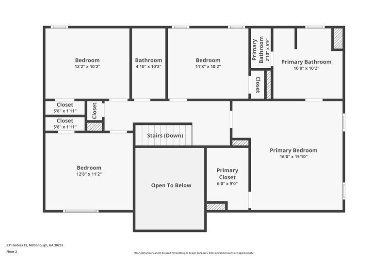 2,285/Mo, 511 Gables Ct McDonough, GA 30253 Floor Plan View 2