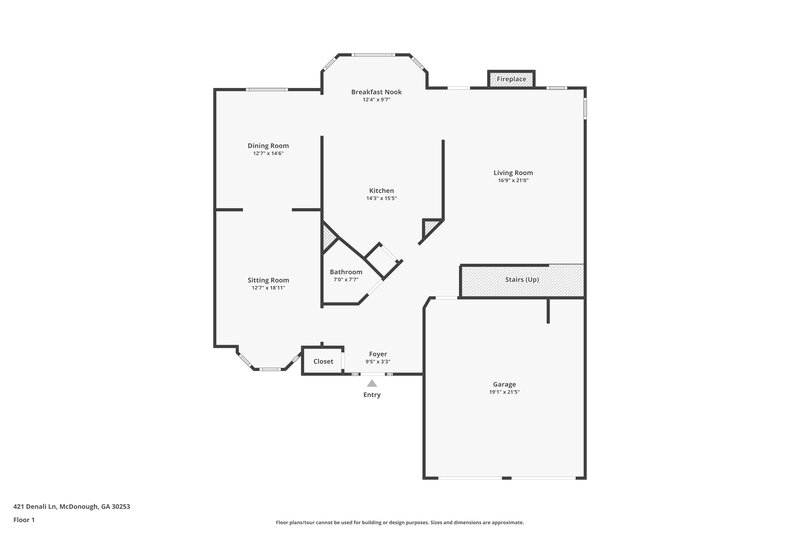 2,750/Mo, 421 Denali Ln McDonough, GA 30253 Floor Plan View