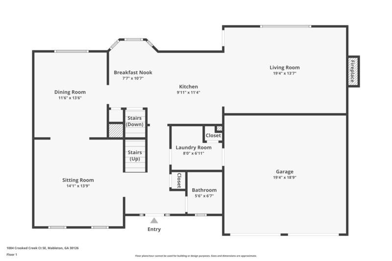 2,785/Mo, 1004 Crooked Creek Ct SE Mableton, GA 30126 Floorplan View