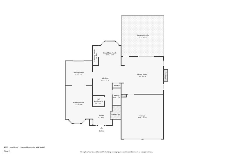 2,335/Mo, 1365 Lywellen Ct Stone Mountain, GA 30087 Floor Plan View