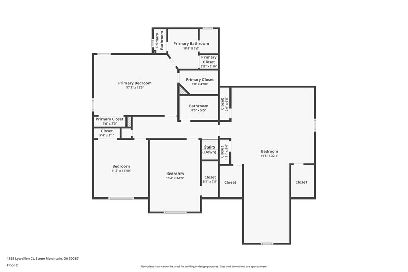 2,335/Mo, 1365 Lywellen Ct Stone Mountain, GA 30087 Floor Plan View 2