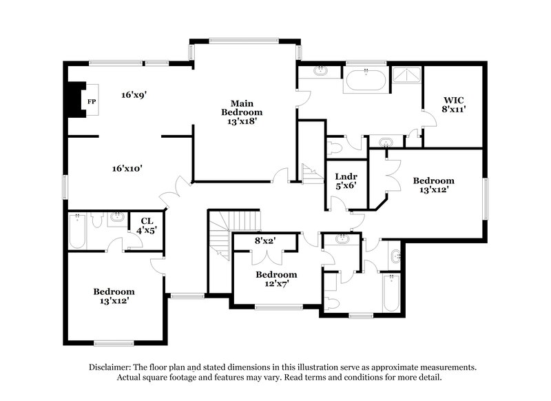 2,985/Mo, 414 Longridge Ct Ellenwood, GA 30294 Floor Plan View 3