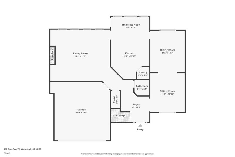 2,595/Mo, 111 Bear Cave Trl Woodstock, GA 30189 Floorplan View
