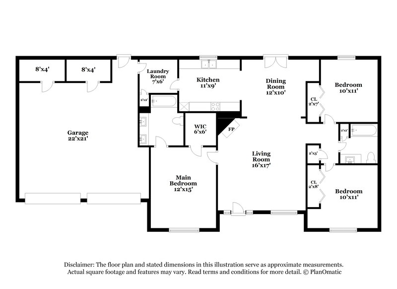 1,685/Mo, 1385 Eagles Nest Cir Carrollton, GA 30116 Floor Plan View