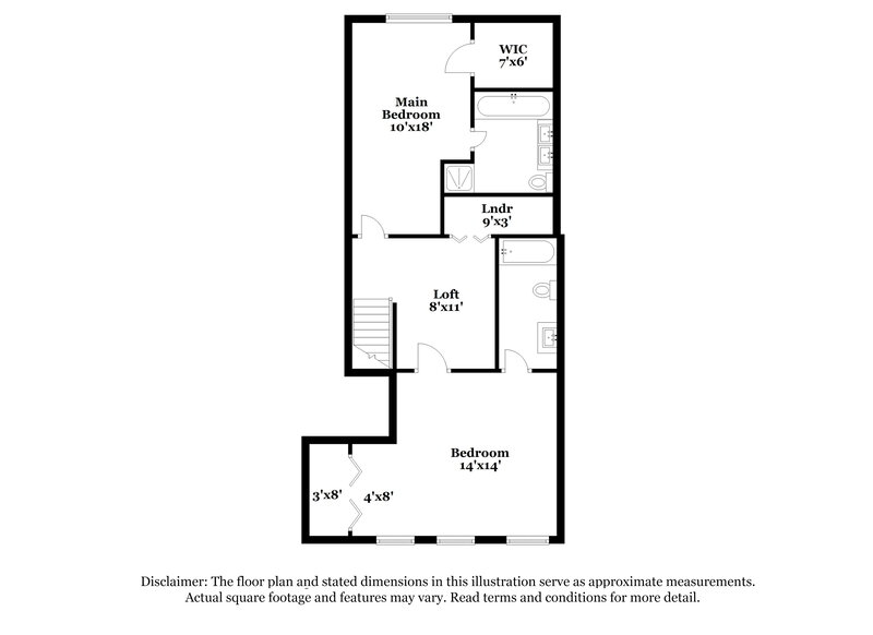 1,725/Mo, 871 Crestwell Cir SW Atlanta, GA 30331 Floor Plan View 2