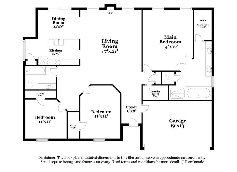 2,240/Mo, 1282 Bailing Dr Lawrenceville, GA 30043 Floor Plan View