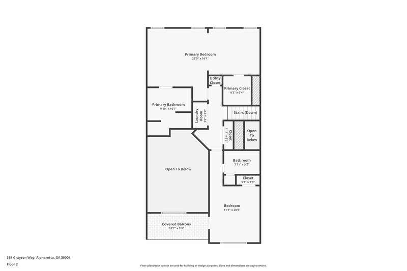2,130/Mo, 361 Grayson Way Alpharetta, GA 30004 Floor Plan View 3