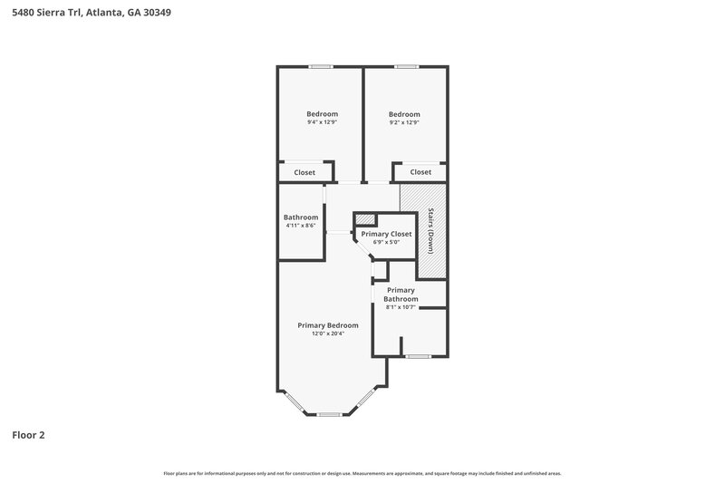 1,860/Mo, 5480 Sierra Trl College Park, GA 30349 Floor Plan View 2