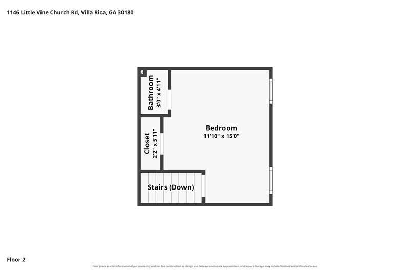 1,710/Mo, 1146 Little Vine Church Rd Villa Rica, GA 30180 Floor Plan View