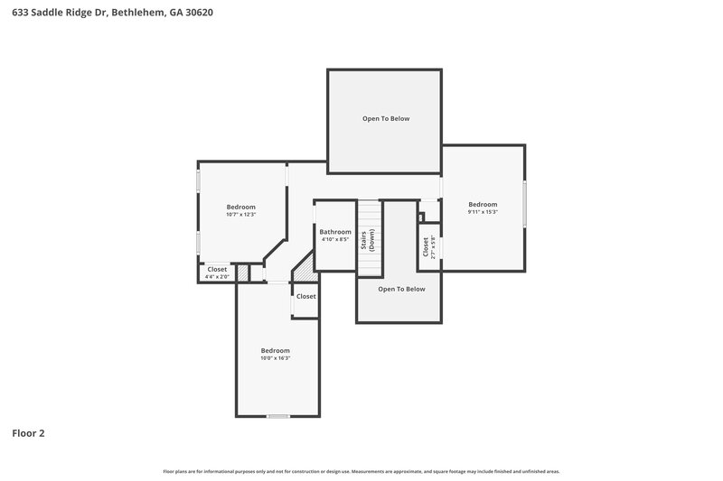 2,225/Mo, 633 Saddle Ridge Dr Bethlehem, GA 30620 Floor Plan View 2