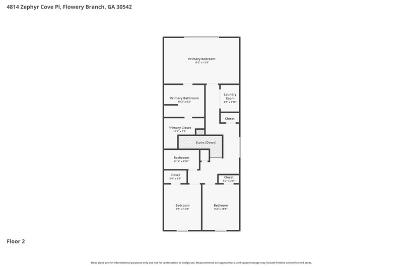 1,755/Mo, 4814 Zephyr Cove Pl Flowery Branch, GA 30542 Floorplan View