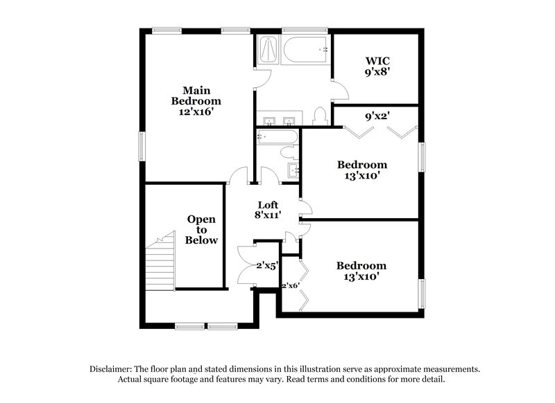 2,160/Mo, 3033 Sable Run Rd Atlanta, GA 30349 Floor Plan View 2