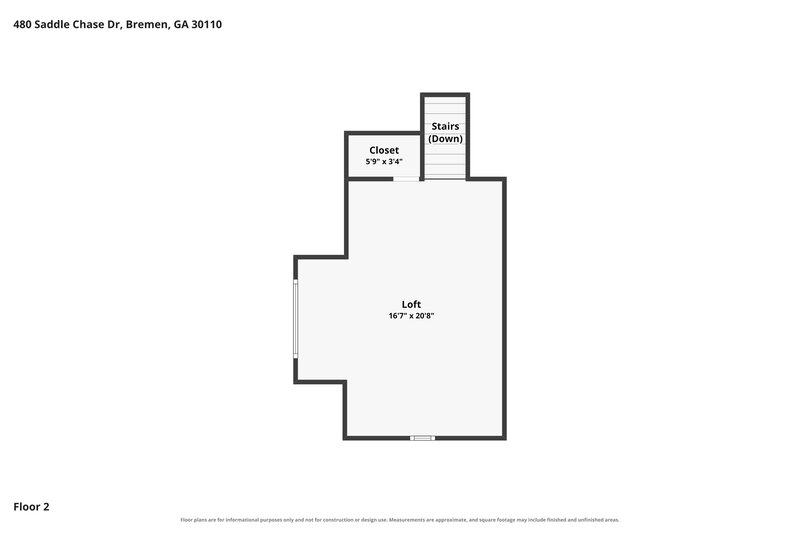 1,975/Mo, 480 Saddle Chase Dr Bremen, GA 30110 Floor Plan View 2