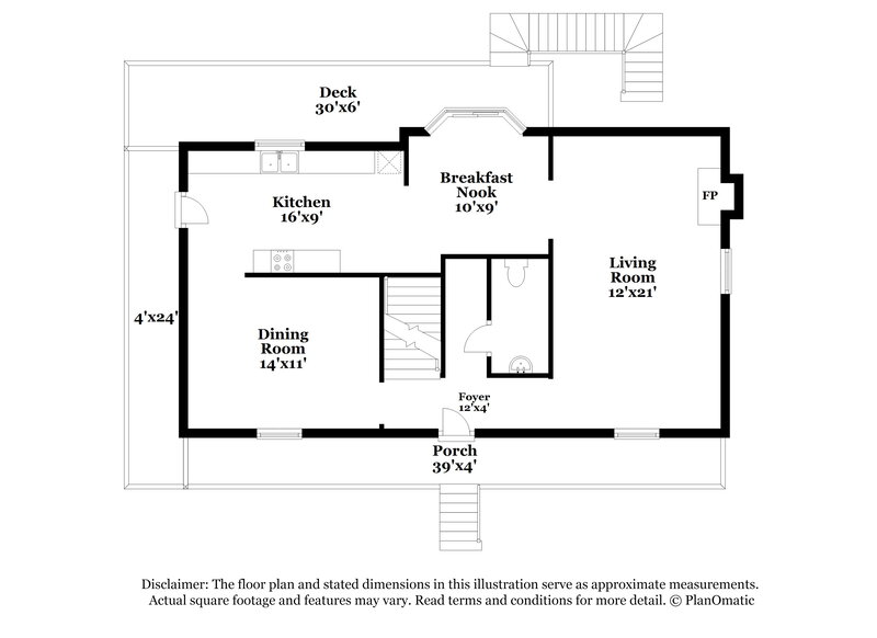 2,225/Mo, 5135 Willow Tarn Acworth, GA 30102 Floor Plan View 2