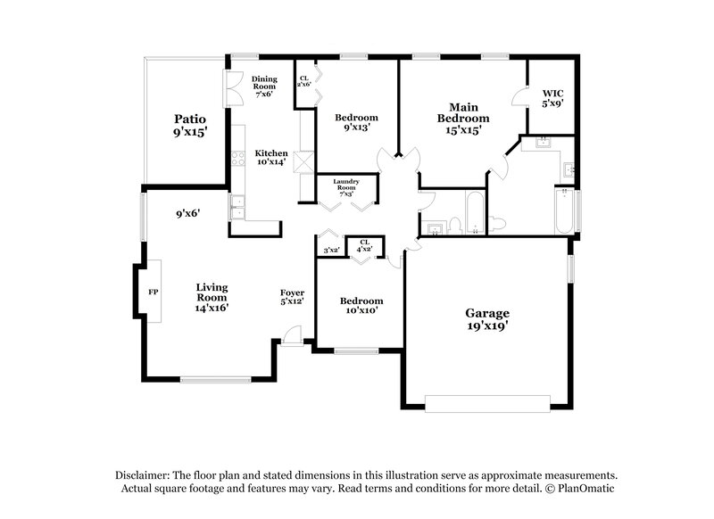 1,870/Mo, 430 Rosehill Dr McDonough, GA 30253 Floor Plan View