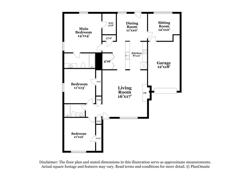 1,735/Mo, 6725 Biscayne Blvd Rex, GA 30273 Floor Plan View