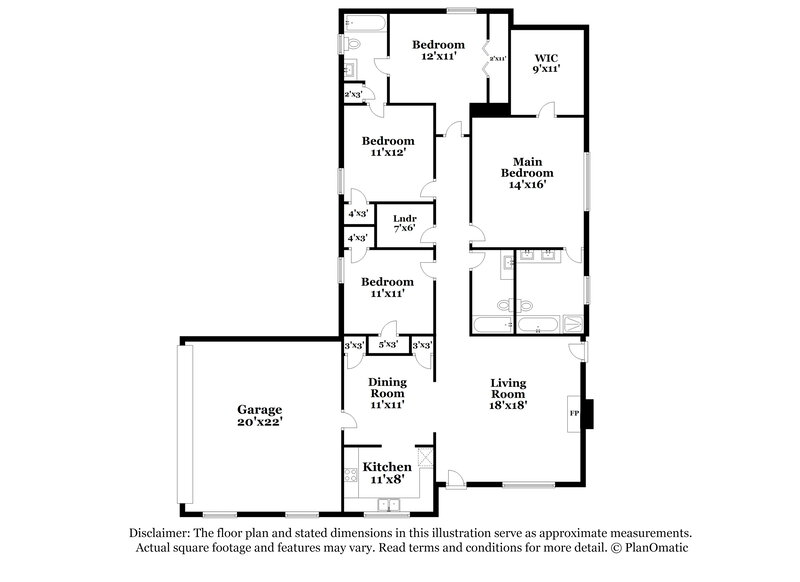 2,210/Mo, 1052 Navaho Trl Monroe, GA 30655 Floorplan View
