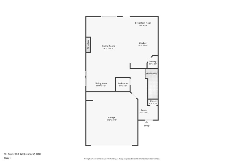 2,180/Mo, 194 Renford Rd Ball Ground, GA 30107 Floor Plan View