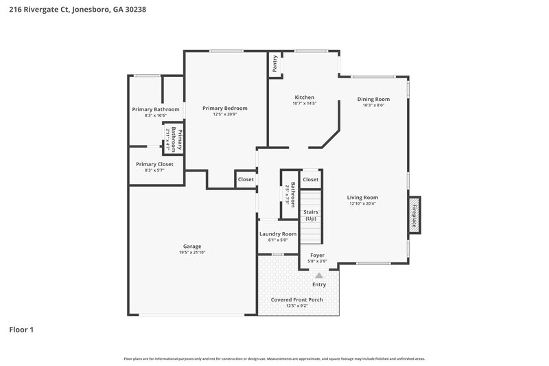 2,345/Mo, 216 Rivergate Ct Jonesboro, GA 30238 Floor Plan View 2