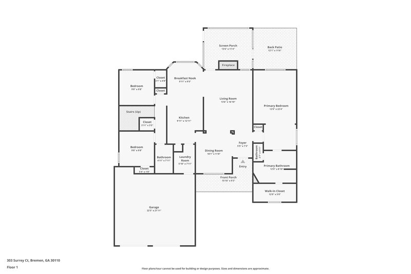 2,335/Mo, 303 Surrey Ct Bremen, GA 30110 Floor Plan View