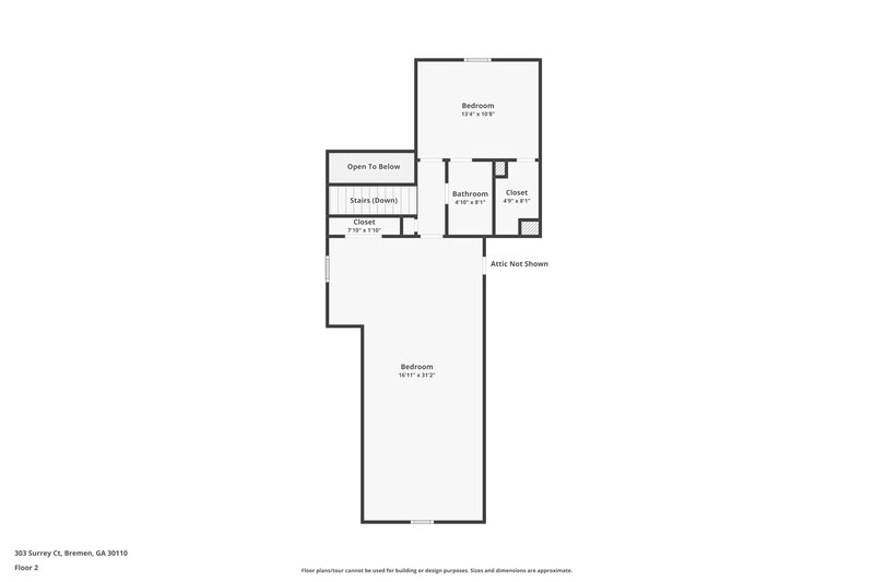 2,335/Mo, 303 Surrey Ct Bremen, GA 30110 Floor Plan View 2