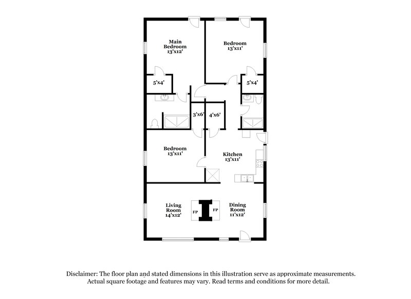 1,900/Mo, 1315 Dorsey St SW Atlanta, GA 30310 Floor Plan View