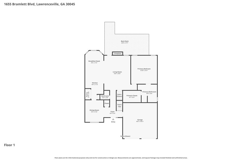 2,385/Mo, 1655 Bramlett Blvd Lawrenceville, GA 30045 Floor Plan View